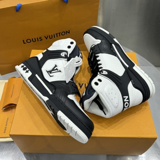 LV High Top Trainer Sneaker Black LV High Top Trainer Sneaker Black