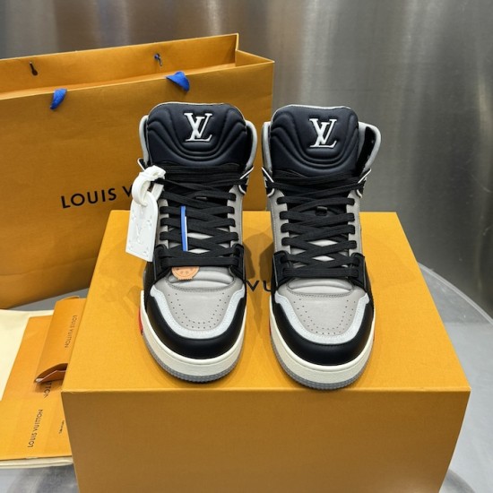 LV High Top Trainer Sneaker Grey LV High Top Trainer Sneaker Grey