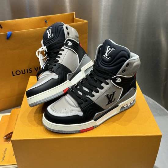 LV High Top Trainer Sneaker Grey LV High Top Trainer Sneaker Grey