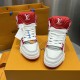 LV High Top Trainer Sneaker Red LV High Top Trainer Sneaker Red
