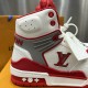 LV High Top Trainer Sneaker Red LV High Top Trainer Sneaker Red