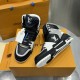 LV High Top Trainer Sneaker Black / White / Grey LV High Top Trainer Sneaker Black / White / Grey