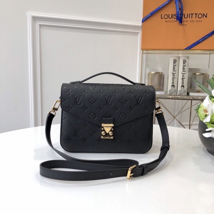Replica Louis Vuitton M41487 Pochette Metis Crossbody Bag Monogram  Empreinte Leather For Sale