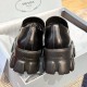 Prada Women's Brushed leather Monolith Loafers Black Prada Women's Brushed leather Monolith Loafers Black