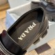 Prada Women's Brushed leather Monolith Loafers Black Prada Women's Brushed leather Monolith Loafers Black