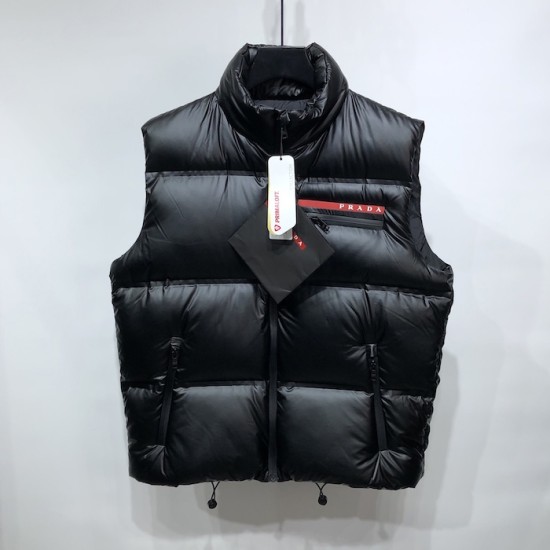 Prada Light Re-Nylon down vest black Prada Light Re-Nylon down vest black