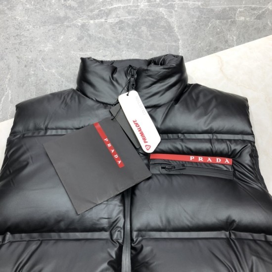 Prada Light Re-Nylon down vest black Prada Light Re-Nylon down vest black