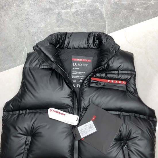 Prada Light Re-Nylon down vest black Prada Light Re-Nylon down vest black