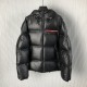 Prada Light Re-Nylon hooded puffer jacket black Prada Light Re-Nylon hooded puffer jacket black