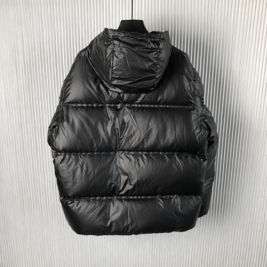 Prada Light Re-Nylon hooded puffer jacket black Prada Light Re-Nylon hooded puffer jacket black
