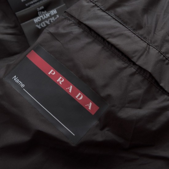 Prada Light Re-Nylon hooded puffer jacket black Prada Light Re-Nylon hooded puffer jacket black