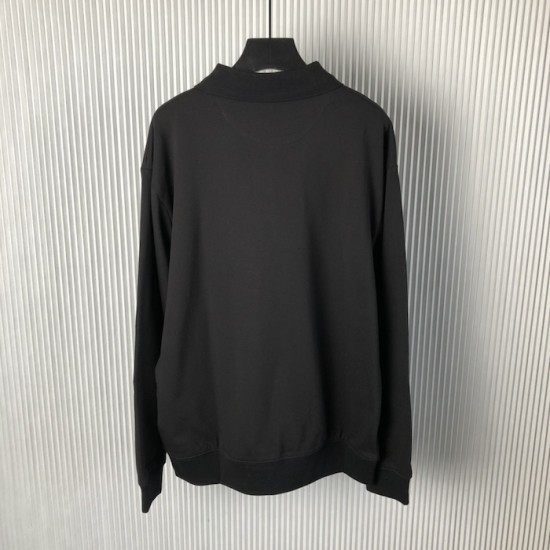 Prada Long-sleeved cotton polo shirt black Prada Long-sleeved cotton polo shirt black