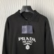 Prada Long-sleeved cotton polo shirt black Prada Long-sleeved cotton polo shirt black