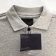 Prada Long-sleeved cotton polo shirt Marble Gray Prada Long-sleeved cotton polo shirt Marble Gray