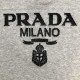 Prada Long-sleeved cotton polo shirt Marble Gray Prada Long-sleeved cotton polo shirt Marble Gray