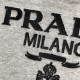 Prada Long-sleeved cotton polo shirt Marble Gray Prada Long-sleeved cotton polo shirt Marble Gray