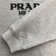 Prada Long-sleeved cotton polo shirt Marble Gray Prada Long-sleeved cotton polo shirt Marble Gray