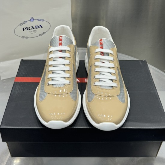 Prada America's Cup sneakers Patent Leather Beige Prada America's Cup sneakers Patent Leather Beige