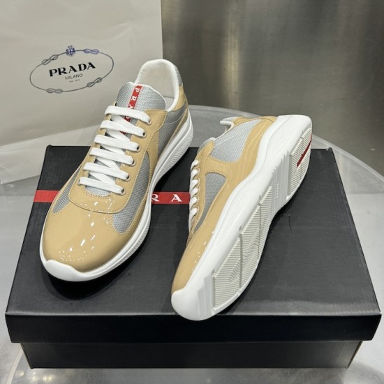 Prada America's Cup sneakers Patent Leather Beige Prada America's Cup sneakers Patent Leather Beige
