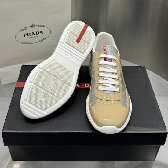 Prada America's Cup sneakers Patent Leather Beige Prada America's Cup sneakers Patent Leather Beige