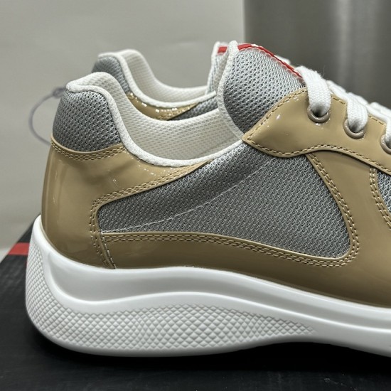 Prada America's Cup sneakers Patent Leather Beige Prada America's Cup sneakers Patent Leather Beige