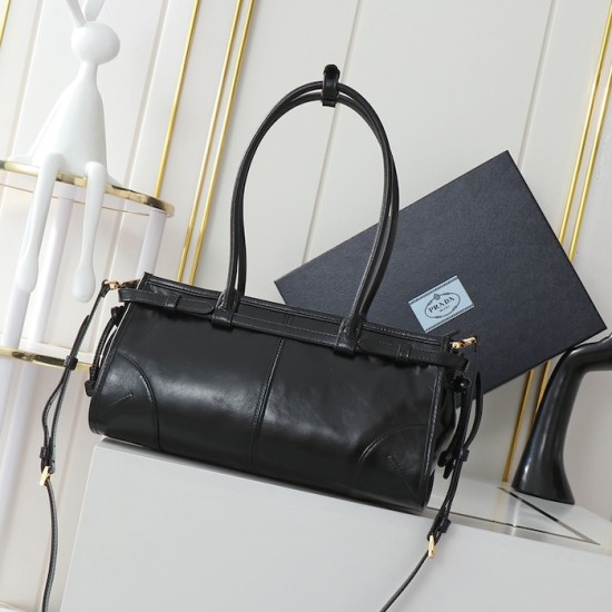 Prada Medium Leather Handbag Black Prada Medium Leather Handbag Black