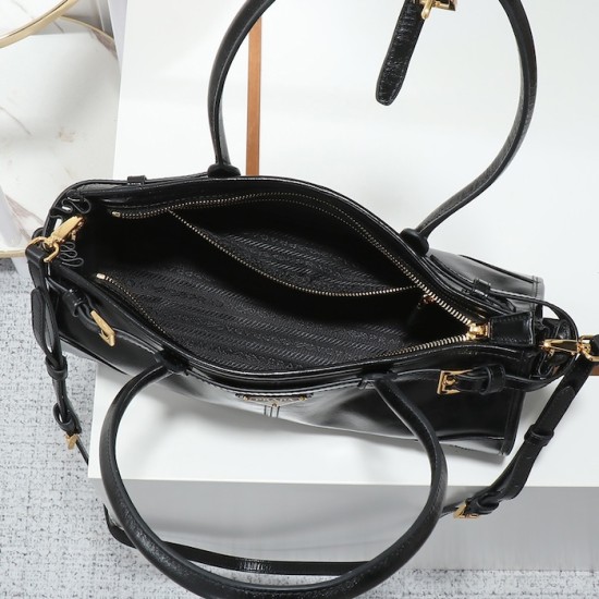 Prada Medium Leather Handbag Black Prada Medium Leather Handbag Black