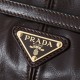 Prada Medium Leather Handbag Dark Brown Prada Medium Leather Handbag Dark Brown