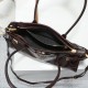 Prada Medium Leather Handbag Dark Brown Prada Medium Leather Handbag Dark Brown