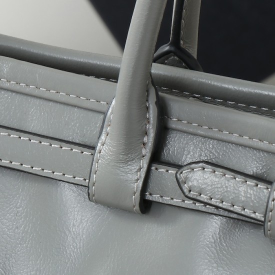 Prada Medium Leather Handbag Grey Prada Medium Leather Handbag Grey