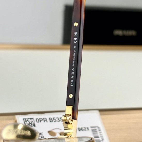 Prada Sunglasses with the iconic metal plaque brown Prada Sunglasses with the iconic metal plaque brown