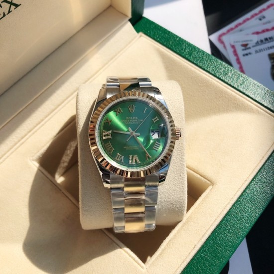 Rolex Datejust 41mm Green Dial Roman Marker SS/YG Bracelet Rolex Datejust 41mm Green Dial Roman Marker SS/YG Bracelet