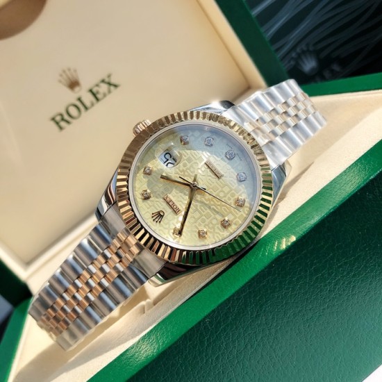 Rolex Datejust 41mm Textured Dial Diamonds Marker SS/YG Bracelet Rolex Datejust 41mm Textured Dial Diamonds Marker SS/YG Bracelet
