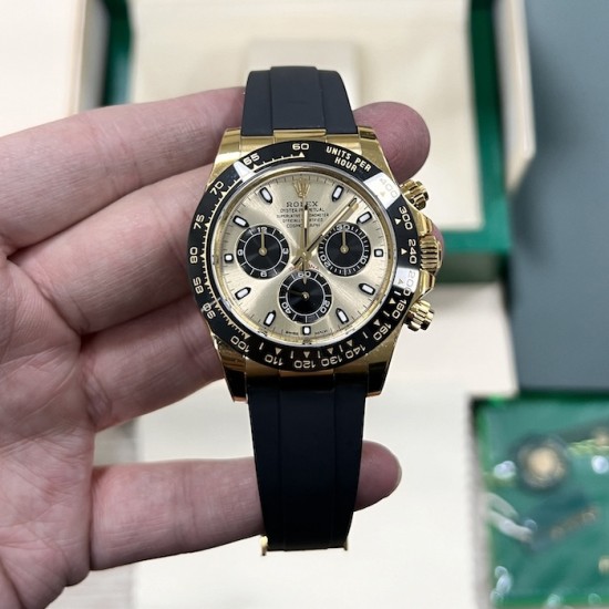 Rolex Daytona 40MM Watches Gold Dial Baton Marker / Rubber Rolex Daytona 40MM Watches Gold Dial Baton Marker / Rubber