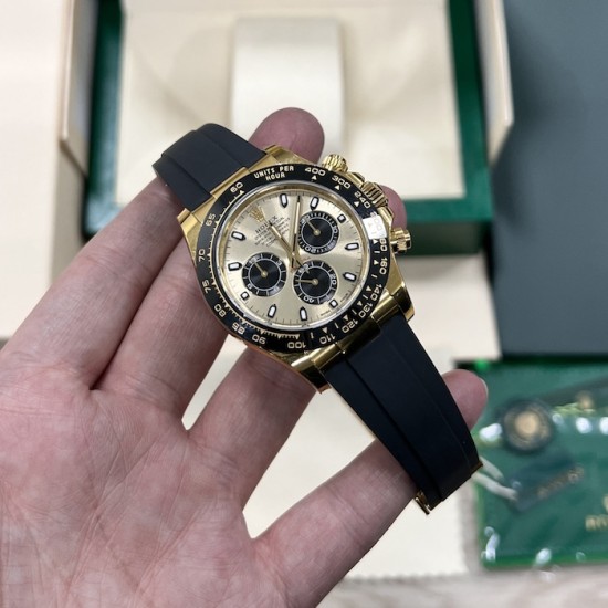 Rolex Daytona 40MM Watches Gold Dial Baton Marker / Rubber Rolex Daytona 40MM Watches Gold Dial Baton Marker / Rubber