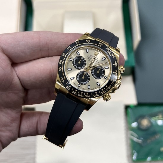 Rolex Daytona 40MM Watches Gold Dial Baton Marker / Rubber Rolex Daytona 40MM Watches Gold Dial Baton Marker / Rubber