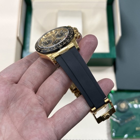 Rolex Daytona 40MM Watches Gold Dial Baton Marker / Rubber Rolex Daytona 40MM Watches Gold Dial Baton Marker / Rubber
