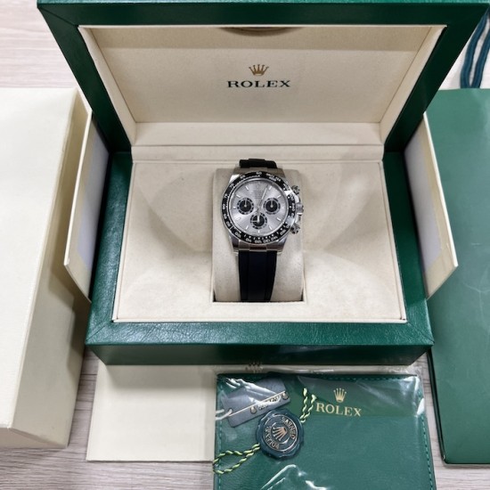 Rolex Daytona 40MM Watches White Dial Baton Marker / Rubber Rolex Daytona 40MM Watches White Dial Baton Marker / Rubber