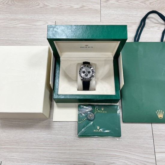 Rolex Daytona 40MM Watches White Dial Baton Marker / Rubber Rolex Daytona 40MM Watches White Dial Baton Marker / Rubber
